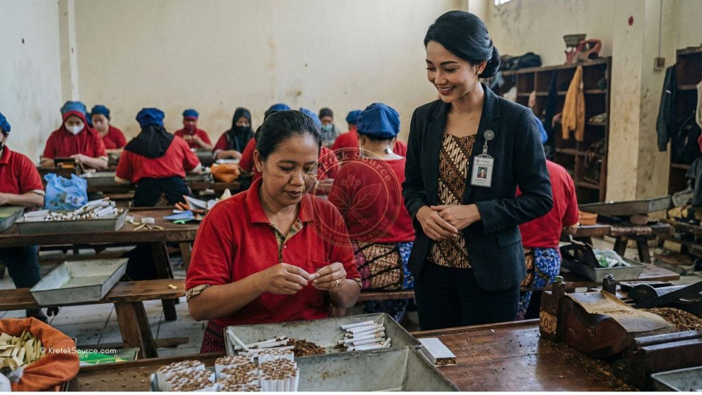 Traditional style manufacturing Indonesian Clove Cigarettes