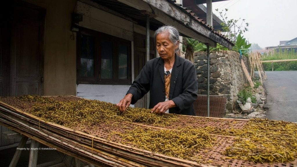 Dried Tobacco Traditional ingredients of authentic Indonesian kretek